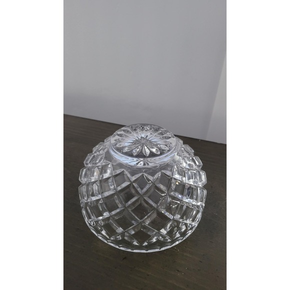 Vintage Heavy Cut Diamond Crystal Bowl set - Picture 6 of 9